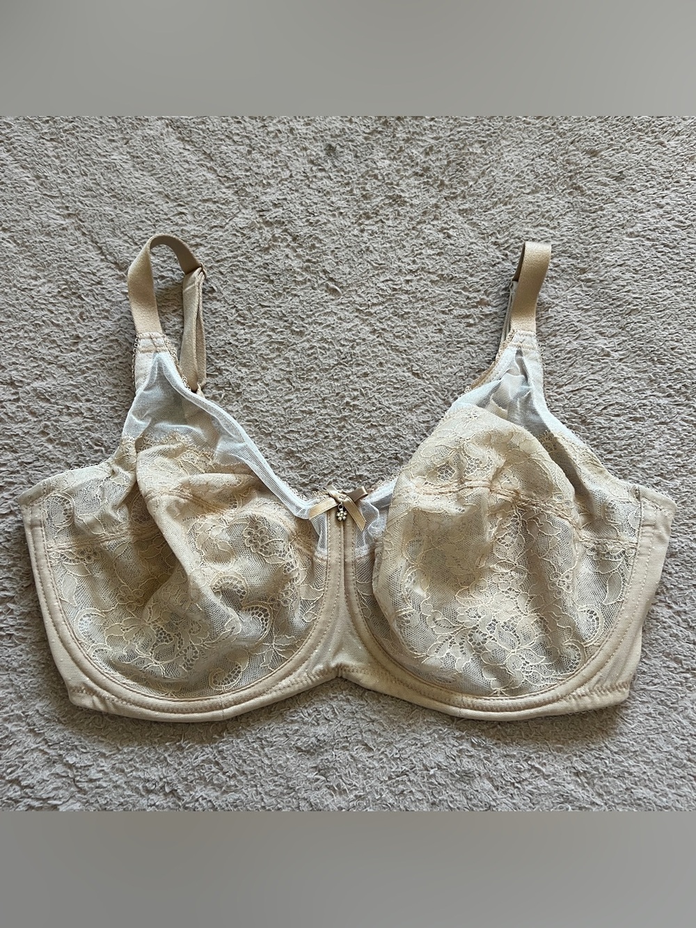 Wacoal Retro Chic Full Figure Underwire Bra Lace Floral Romantic Sz 36DDD